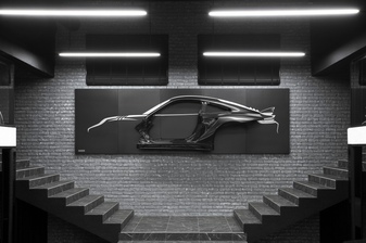 Porsche 992 Stinger GTR Carbon Edition WALL ARTWORK made of carbon and titanium